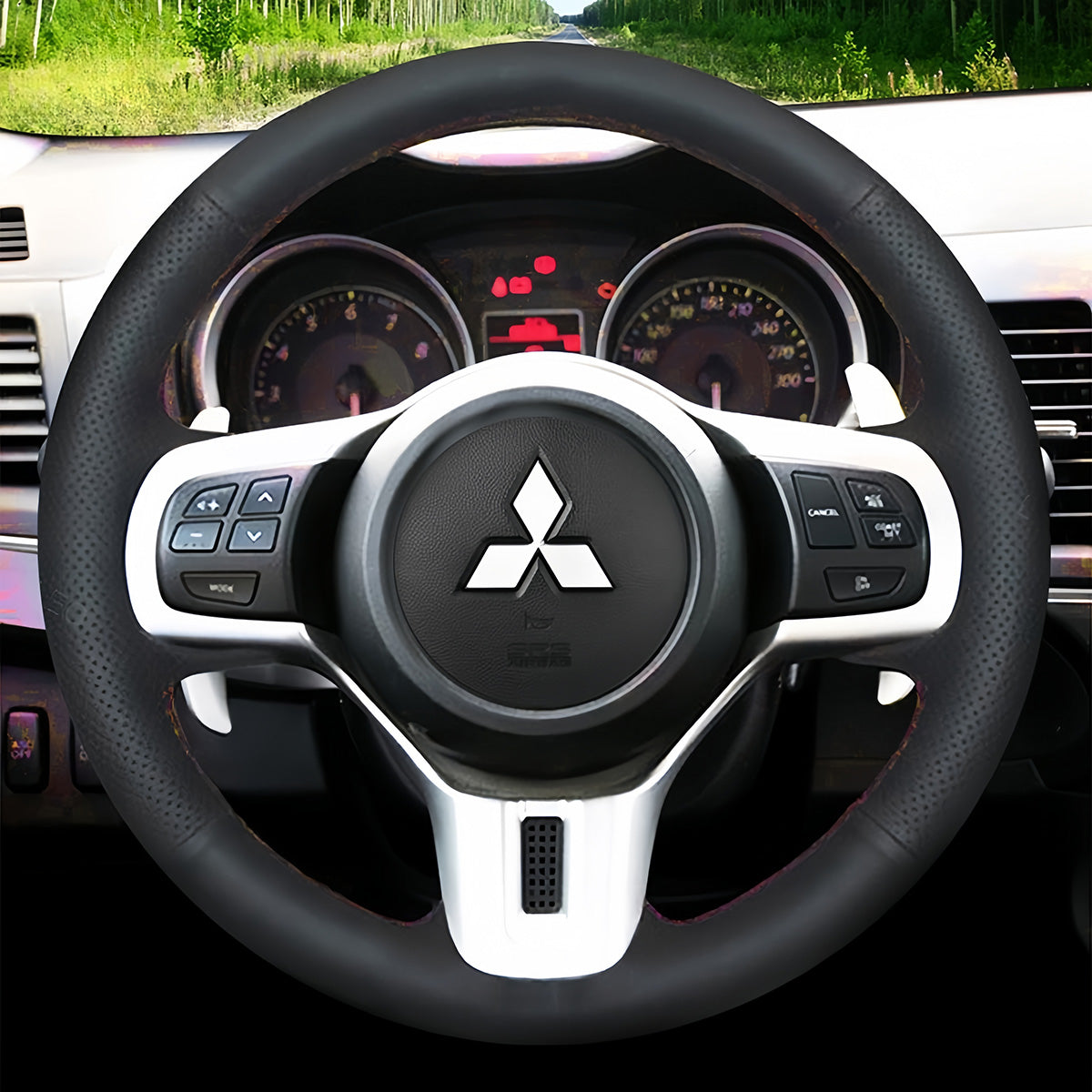 Steering Wheel Cover for Mitsubishi Lancer Evolution EVO 10 X Ralliart 2008-2015