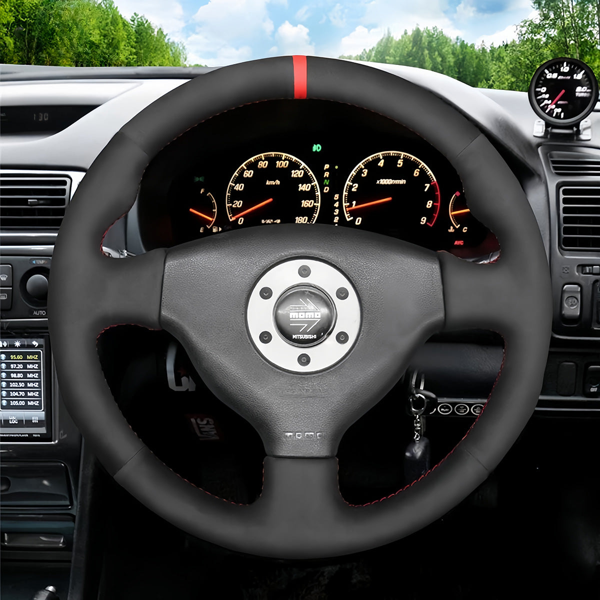 Steering Wheel Cover for Mitsubishi Lancer Evolution EVO 6 VI 5 V 4 IV 1996-2000