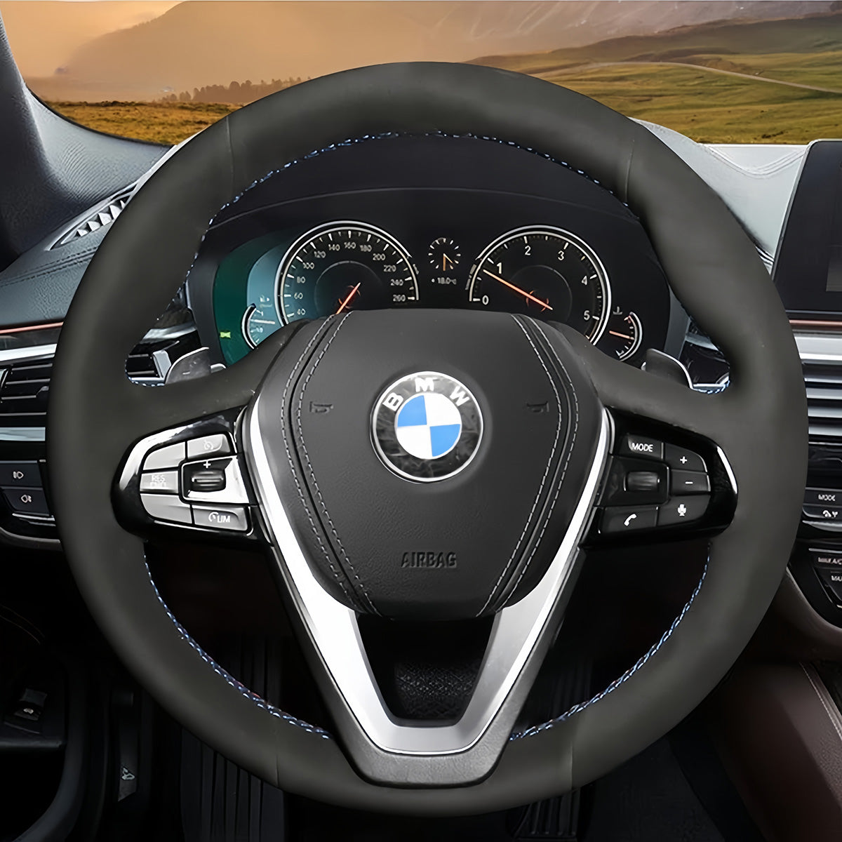 Steering Wheel Cover for BMW F44 G01 G02 G05 G06 G07 G11 G12 G14 G15 G16 G20 G22 G23 G26 G29 G30 G32