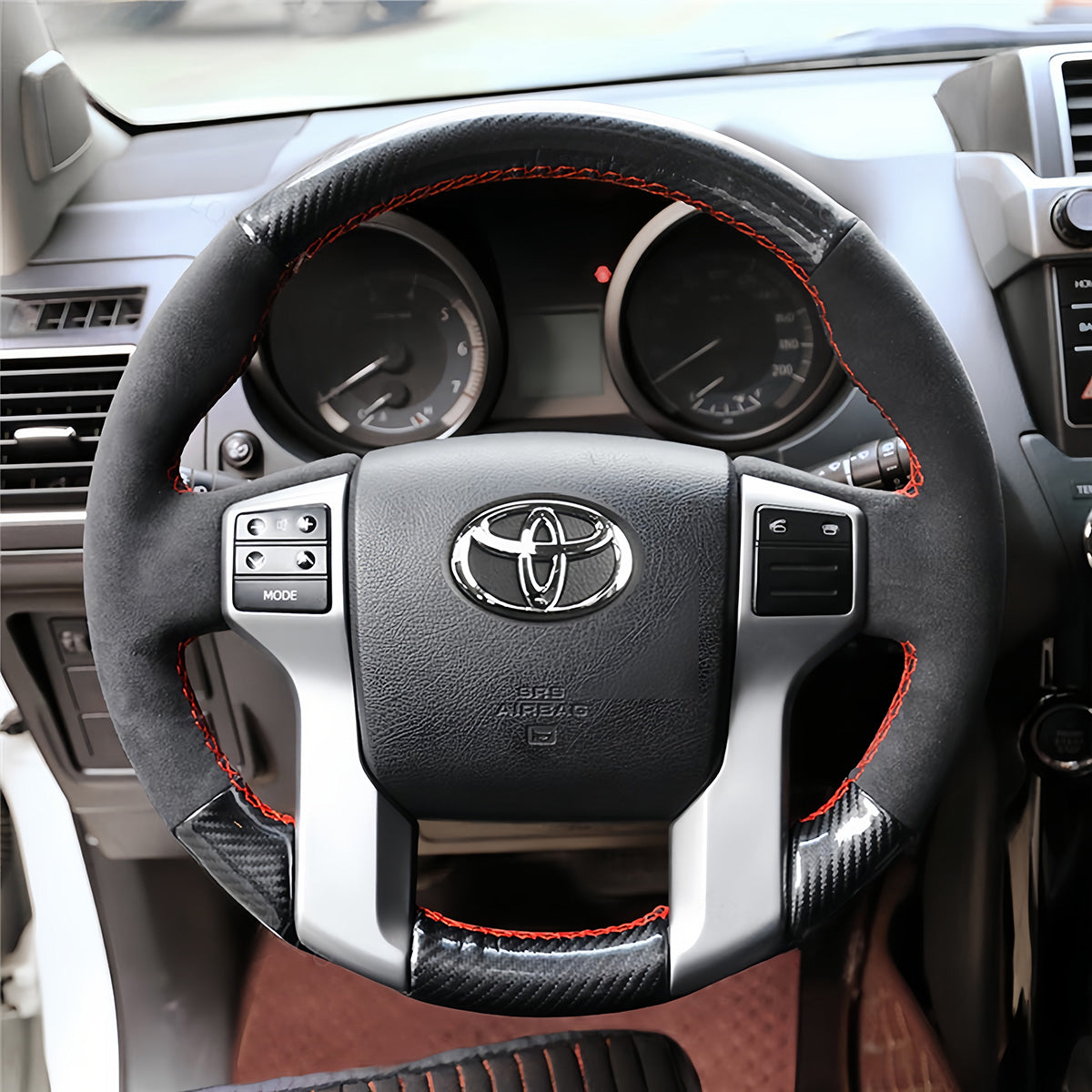 Steering Wheel Cover for Toyota 4Runner Land Cruiser Prado Tacoma Tundra Sequoia 2009-2024