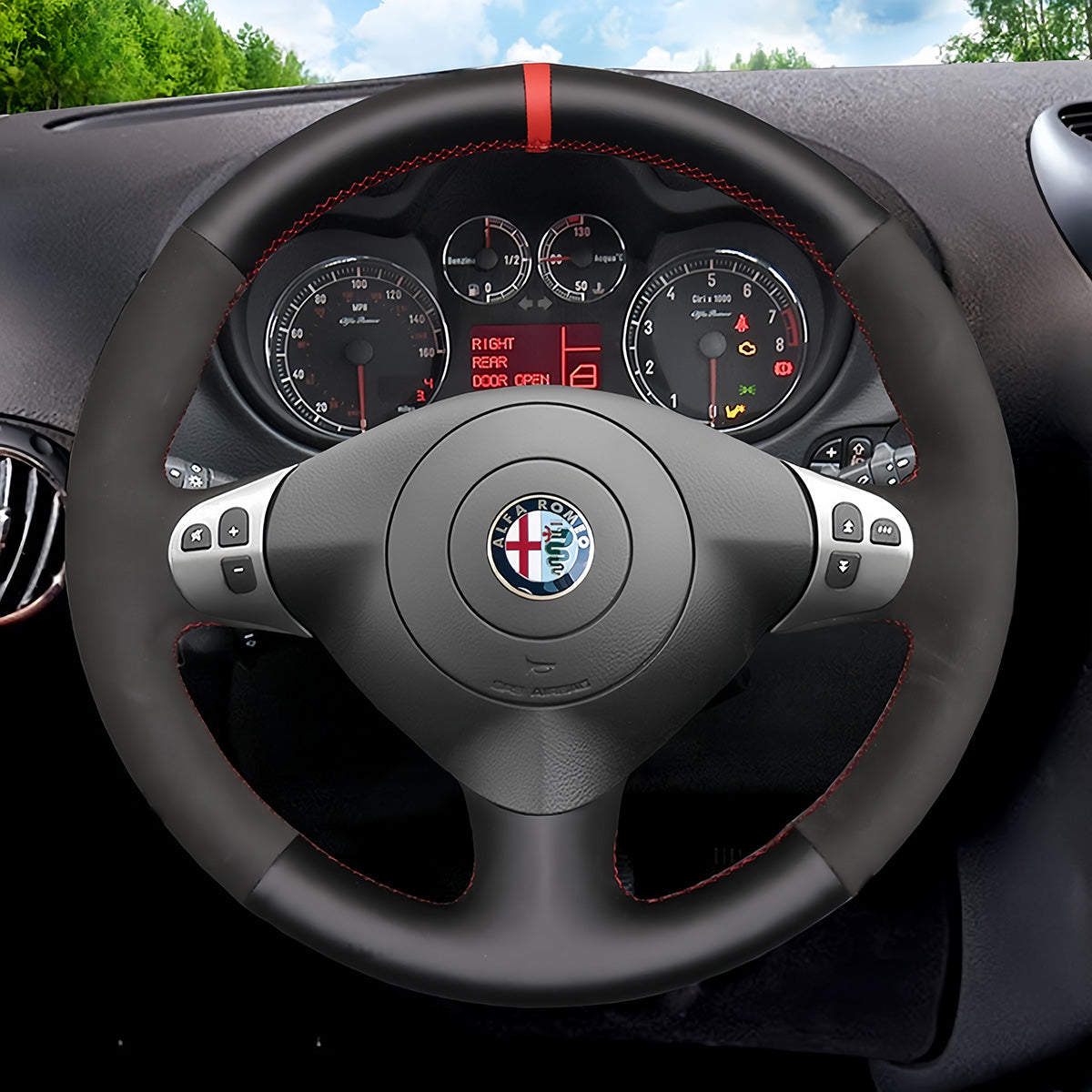 Steering Wheel Cover for Alfa Romeo 147 156 Crosswagon 2000-2010
