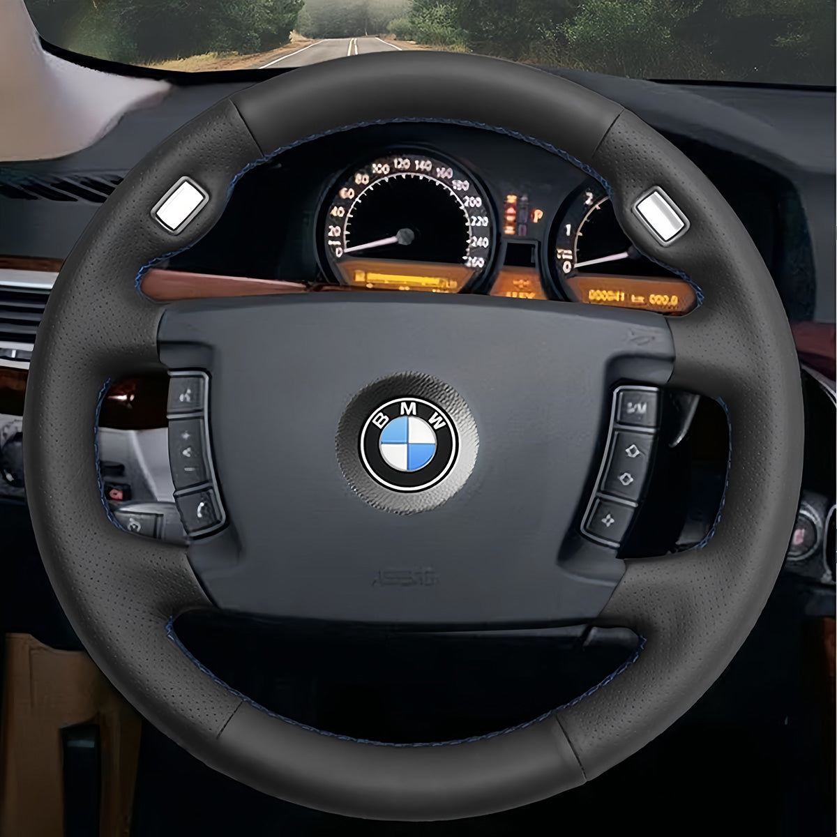Steering Wheel Cover for BMW 7 Series E65 E66 E67 E68 2002-2008