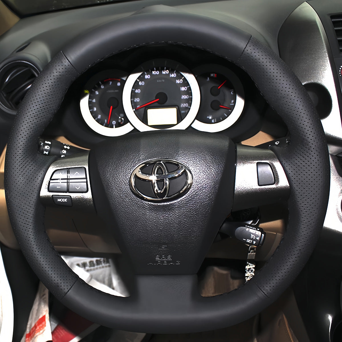 Steering Wheel Cover for Toyota Corolla RAV4 Auris Wish Vanguard Voxy Matrix 2009-2014