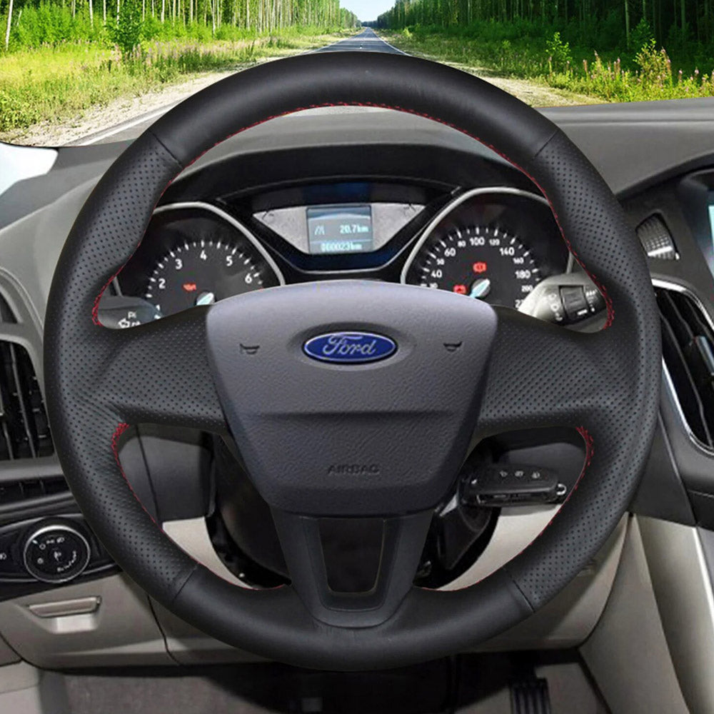 Steering Wheel Cover for Ford Focus Kuga Escape Grand C-Max Ecosport 2015-2022