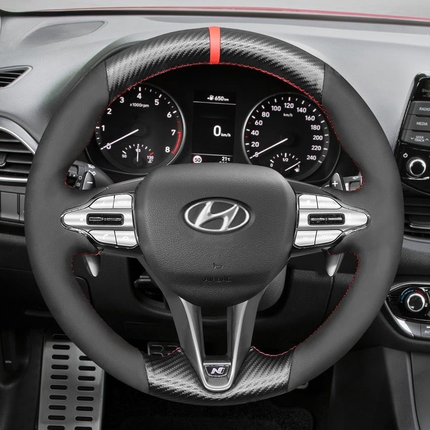 Steering Wheel Cover for Hyundai Elantra Kona Veloster i20N i30N 2017-2024