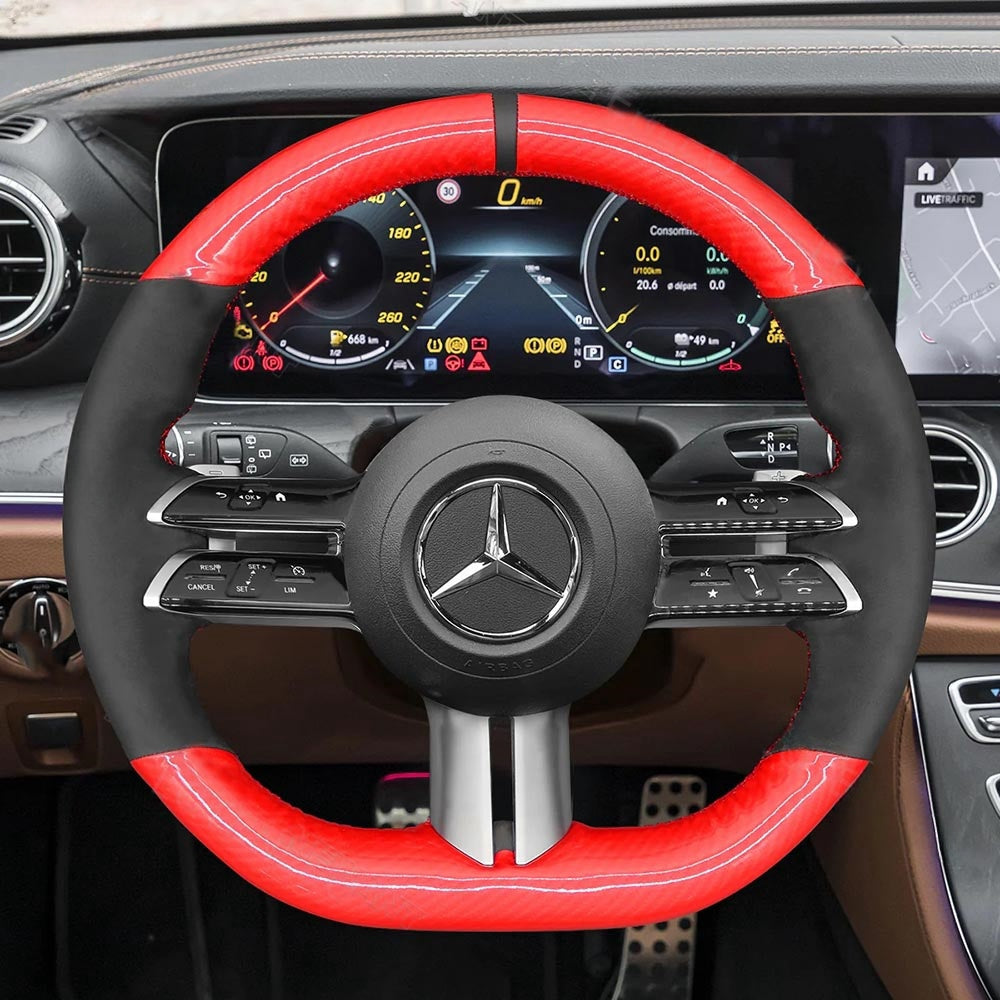 Steering Wheel Cover for Mercedes-Benz C-Class W206 E-Class W213 S-Class W223 2021-2024