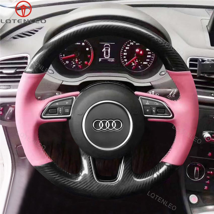 LQTENLEO Hand-stitched Car Steering Wheel Cover for Audi Q3 (8U) 2011-2018 / Q5 (8R) 2012-2017/ Q7 (4L) 2011-2015/ SQ5 (8R) 2013-2017 - LQTENLEO Official Store