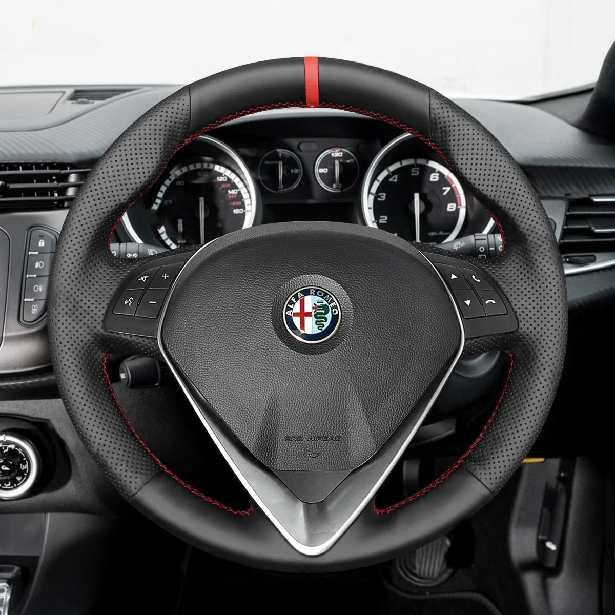 Steering Wheel Cover for Alfa Romeo Giulietta 2014-2021 (O Shape)