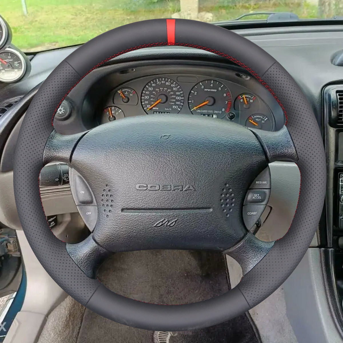 Steering Wheel Cover for Ford Mustang F-150 Lightning 1994-2004