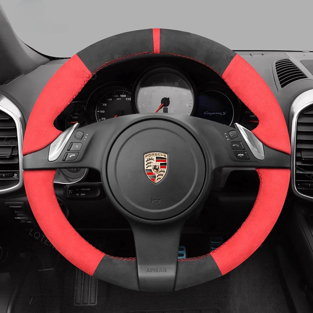 Steering Wheel Cover for Porsche 911 991 Boxster Cayman 981 Cayenne Panamera 2009-2016