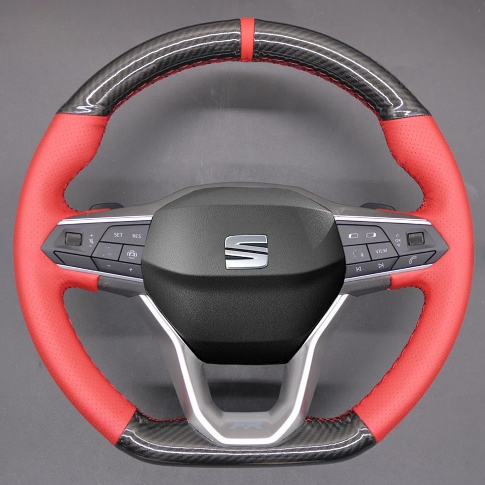 Steering Wheel Cover for Seat Leon Ibiza 6F Ateca Arona Tarraco 2020-2022