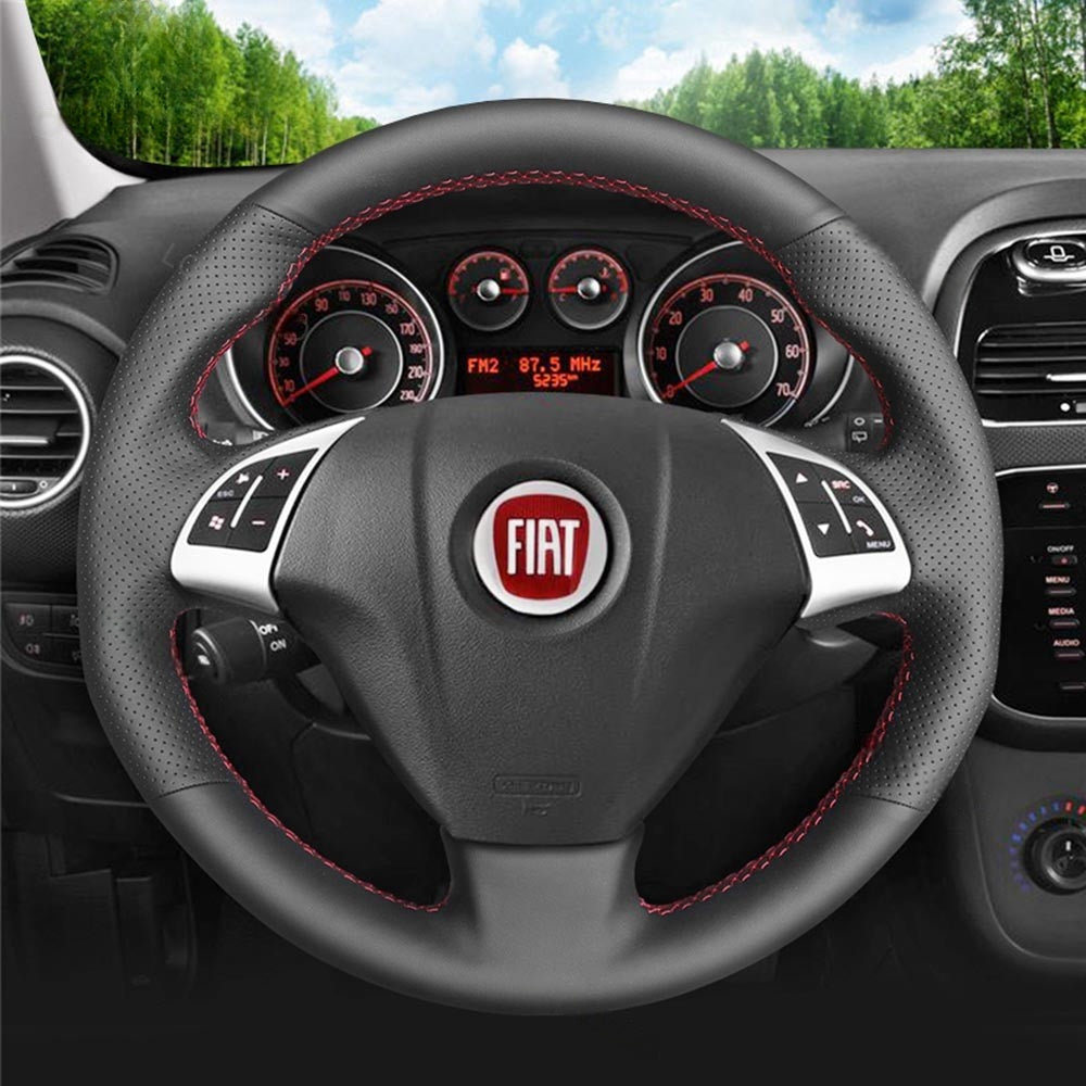 Steering Wheel Cover for Fiat Grande Punto Bravo Linea Qubo Doblo / Opel / Vauxhall Combo