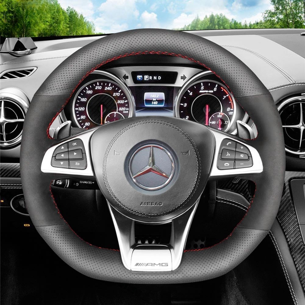 Steering Wheel Cover for Mercedes-Benz AMG GT C190 R190 C63 W205 C117 C218 W213 X253 W166 W222