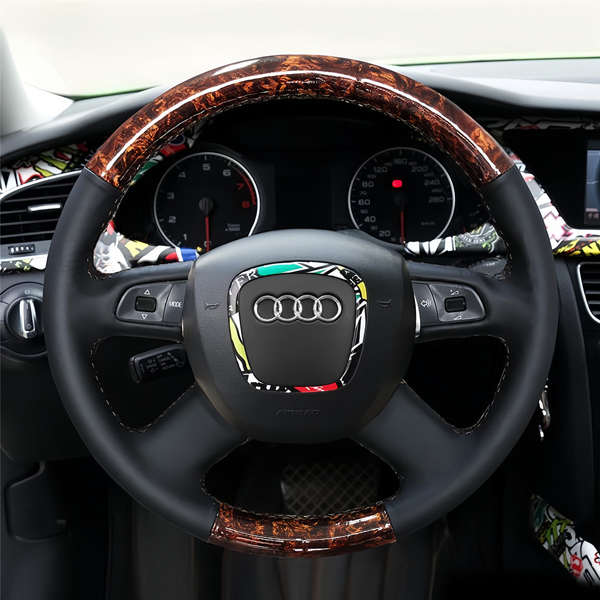 Steering Wheel Cover for Audi A3 A4 A6 A8 L Q5 Q7 S8 2005 2013 LQTENLEO