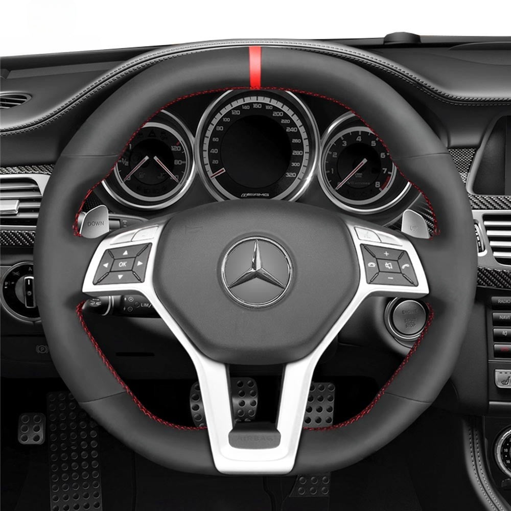 Steering Wheel Cover for Mercedes-Benz AMG C63 W204 CLA45 CLS63 C117 C218 W212 R231