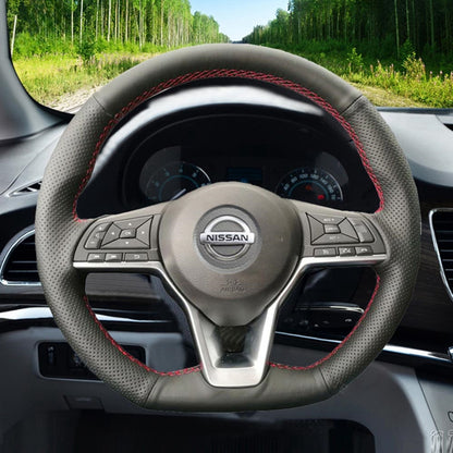 Steering Wheel Cover for Nissan Altima Kicks Leaf Rogue Sentra Versa Qashqai X-Trail Juke Micra 2016-2024