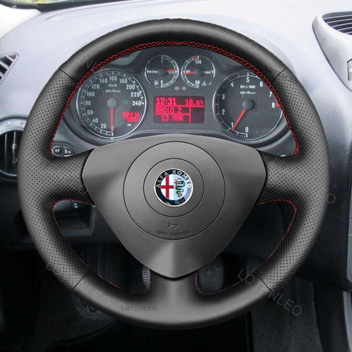 Steering Wheel Cover for Alfa Romeo 147 156 GT Crosswagon 2000-2010