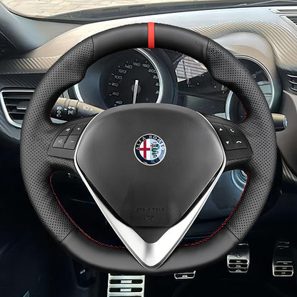 Steering Wheel Cover for Alfa Romeo Giulietta 2014-2021 (D Shape)