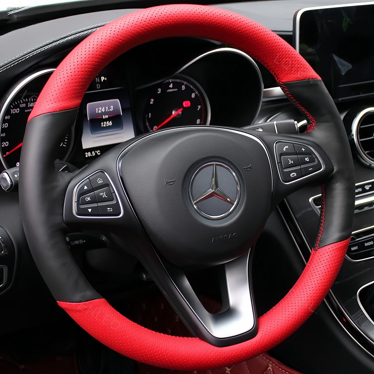 Steering Wheel Cover for Mercedes-Benz W205 C117 C218 W213 X156 X253 C253 W166 X166 W447