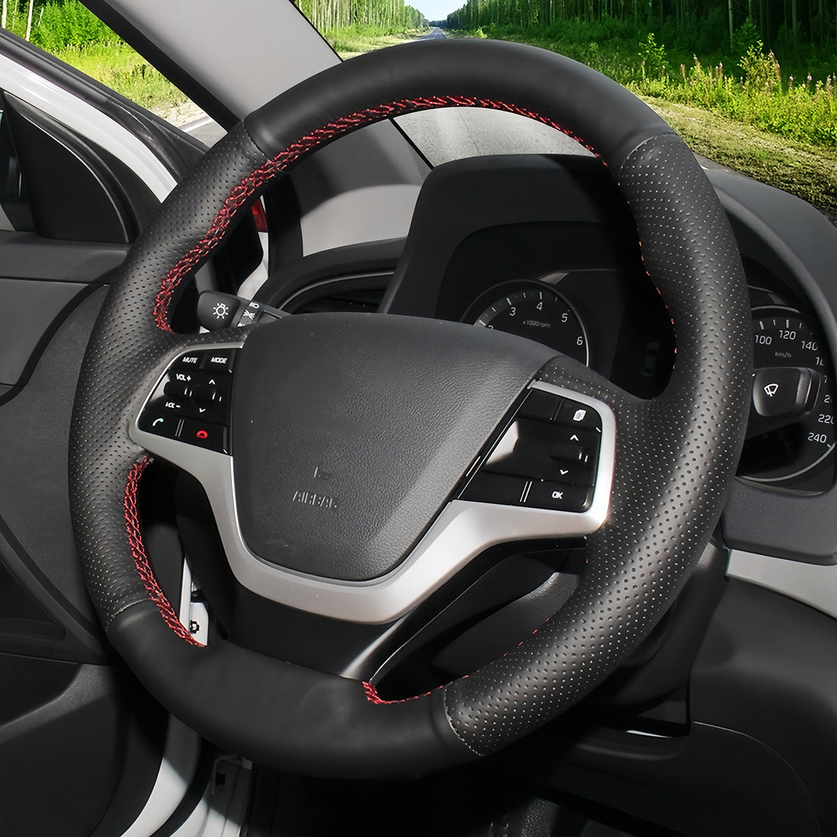 Steering Wheel Cover for Hyundai Accent Elantra VI 2015-2022