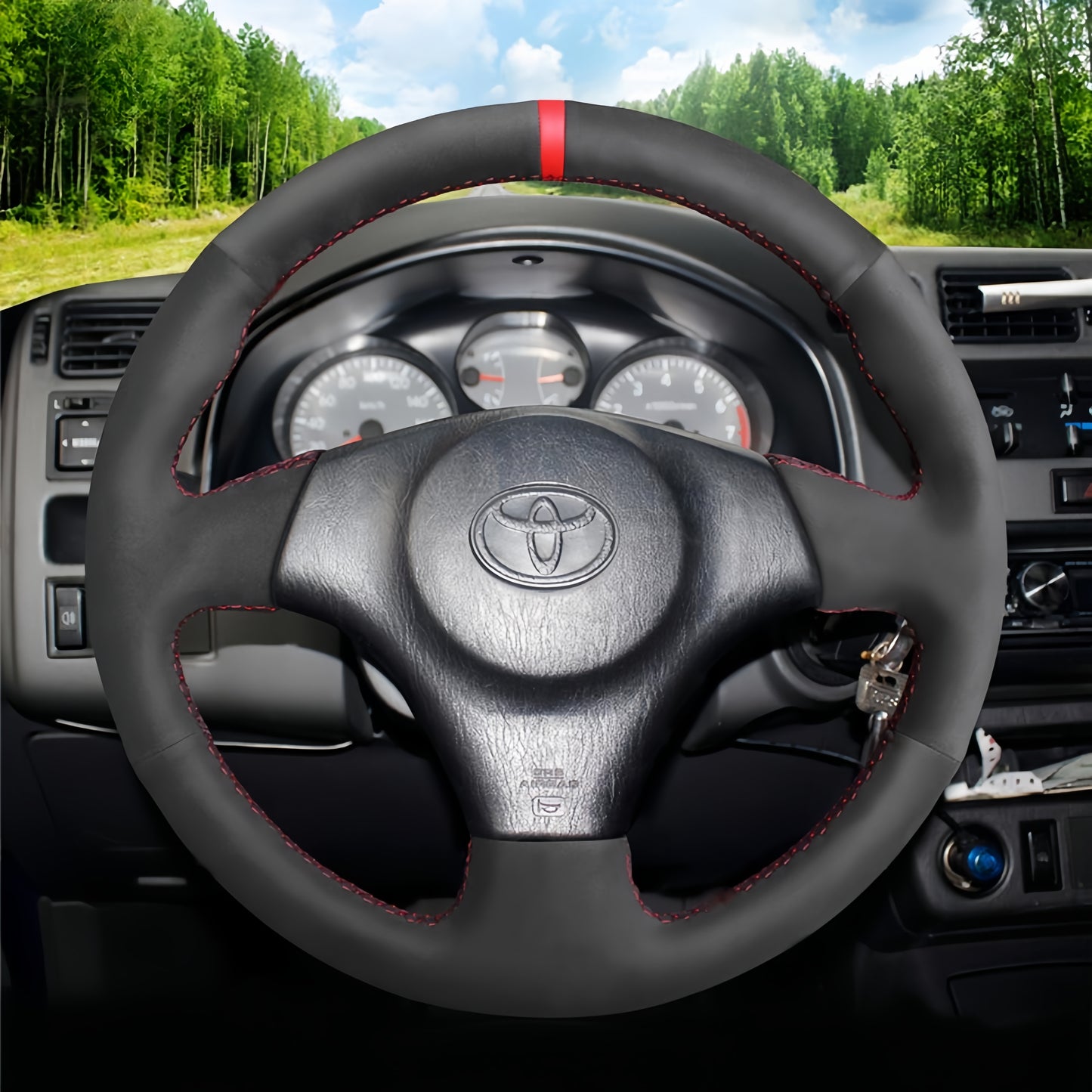 Steering Wheel Cover for Toyota RAV4 Celica Matrix MR2 Supra Voltz Caldina MR-S Corolla Lexus IS 200 300