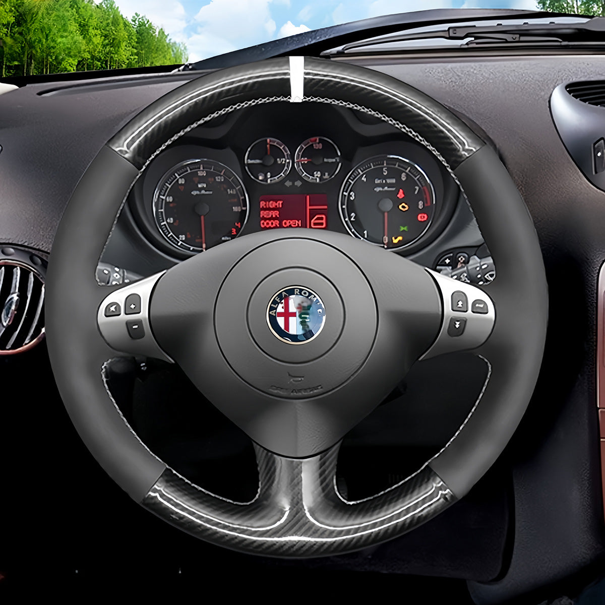 Steering Wheel Cover for Alfa Romeo 147 156 Crosswagon 2000-2010
