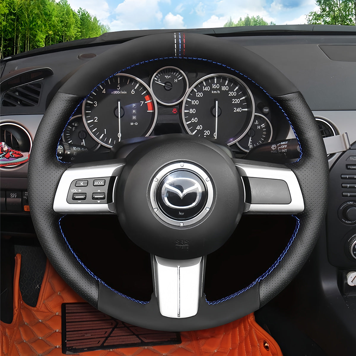 Steering Wheel Cover for Mazda MX-5 MX5 RX-8 RX8 CX-7 CX7 2006-2014