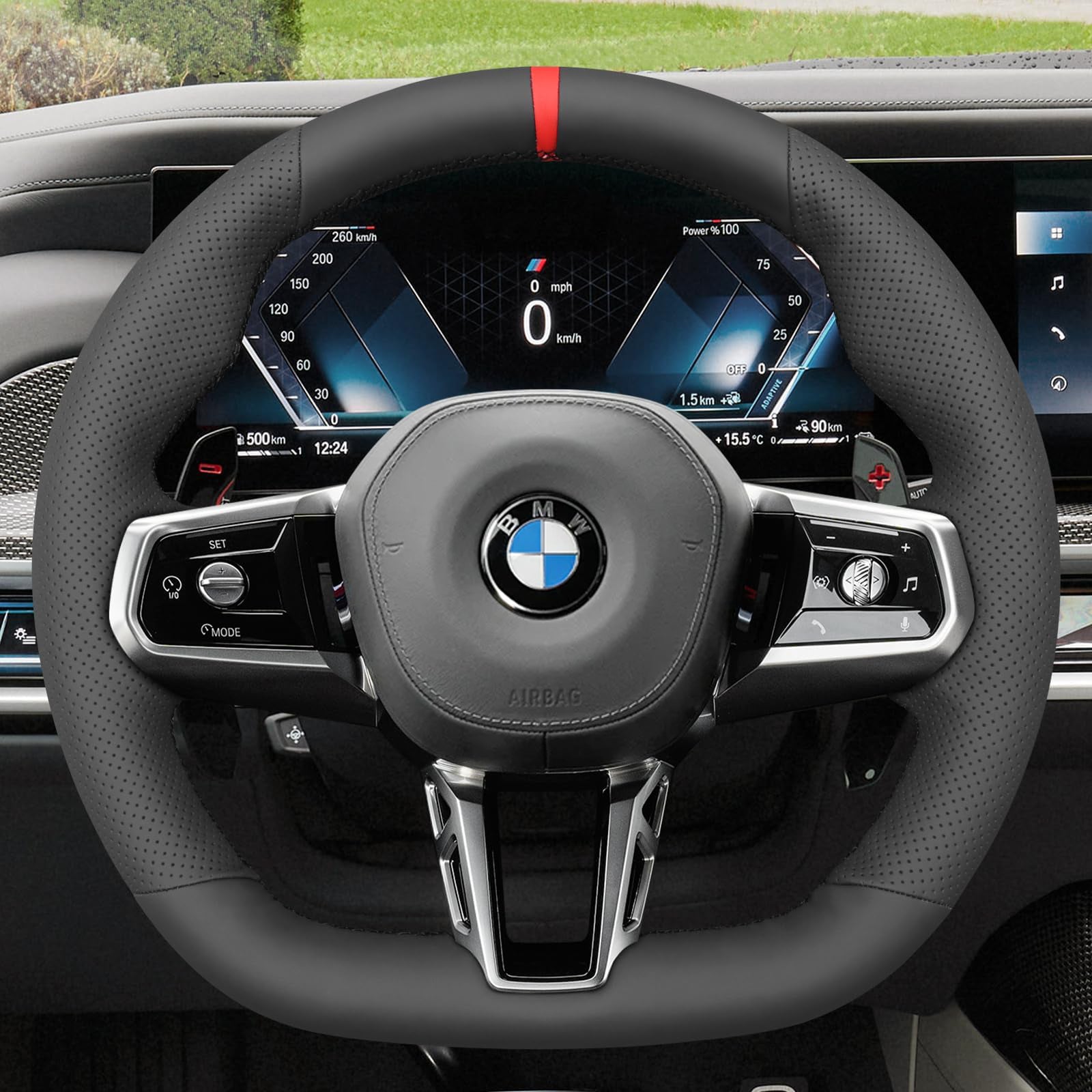 Steering Wheel Cover for BMW 5 Series 7 Series i5 i7 G60 G70 2022-2024