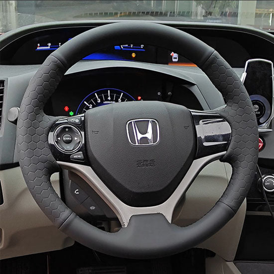 custom leather steering wheel cover