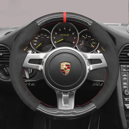 Steering Wheel Cover for Porsche 911 991 Boxster Cayman 981 Cayenne Panamera 2009-2016