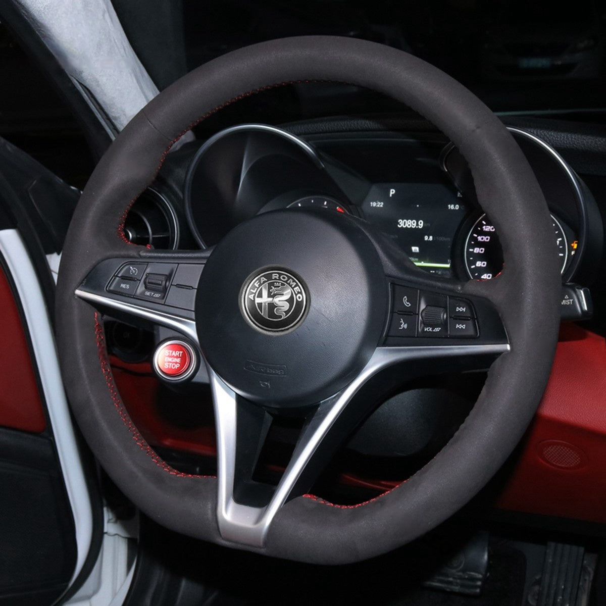Steering Wheel Cover for Alfa Romeo Giulia Stelvio 2016-2020