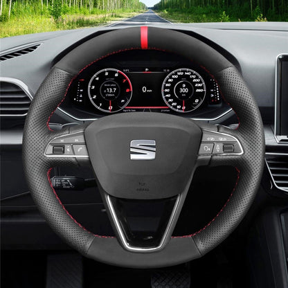 Steering Wheel Cover for Seat Leon 5F Ibiza 6F Alhambra 7N Arona Ateca Tarraco Toledo 2013-2022