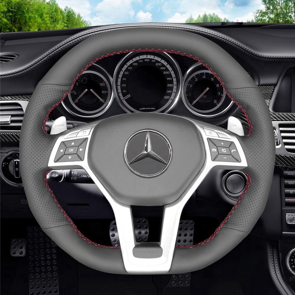 Steering Wheel Cover for Mercedes-Benz AMG C63 W204 CLA45 CLS63 C117 C218 W212 R231