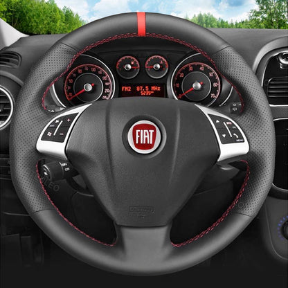 Steering Wheel Cover for Fiat Grande Punto Bravo Linea Qubo Doblo / Opel Vauxhall Combo