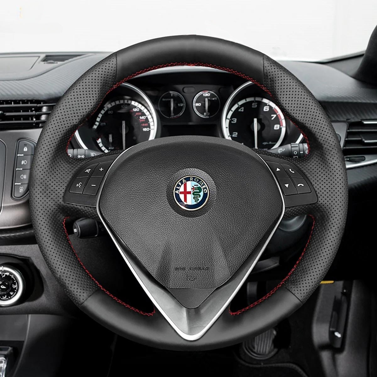 Steering Wheel Cover for Alfa Romeo Giulietta 2014-2021 (O Shape)