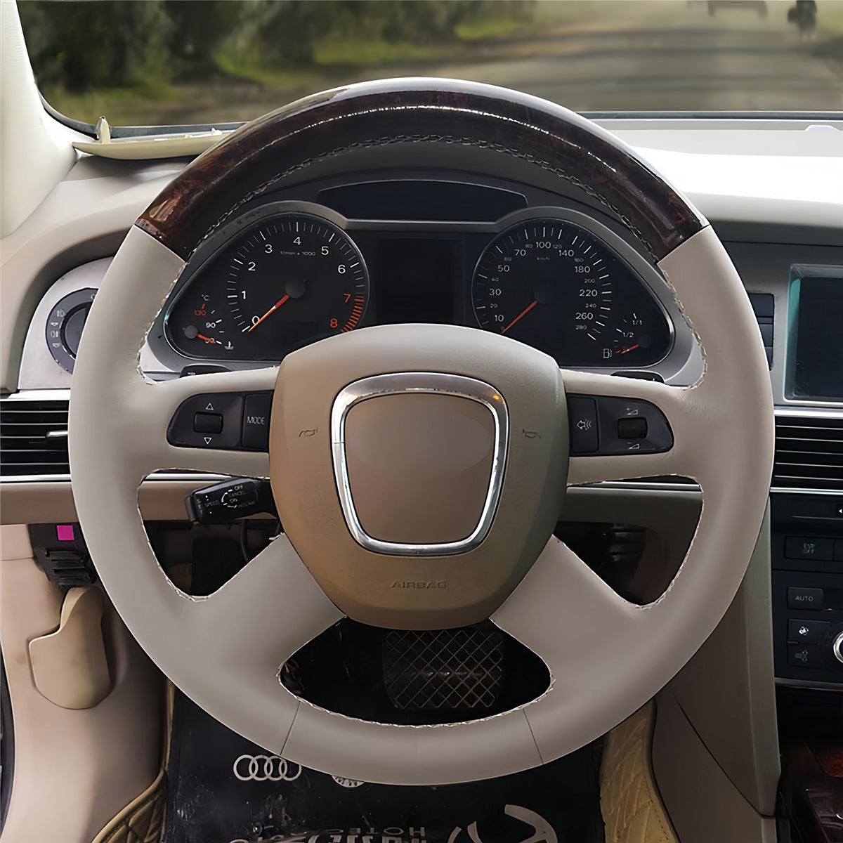 Steering Wheel Cover for Audi A3 A4 A6 A8 L Q5 Q7 S8 2005-2013