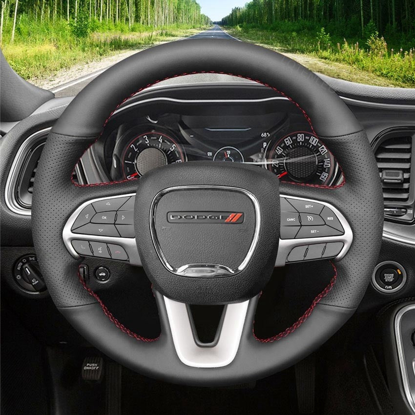 Steering Wheel Cover for Dodge Challenger Charger Durango 2015-2023