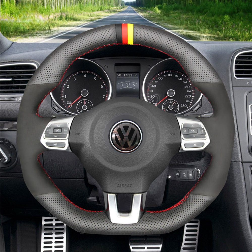 Steering Wheel Cover for Volkswagen VW Golf 6 Polo GTI Scirocco Tiguan Jetta 2009-2018