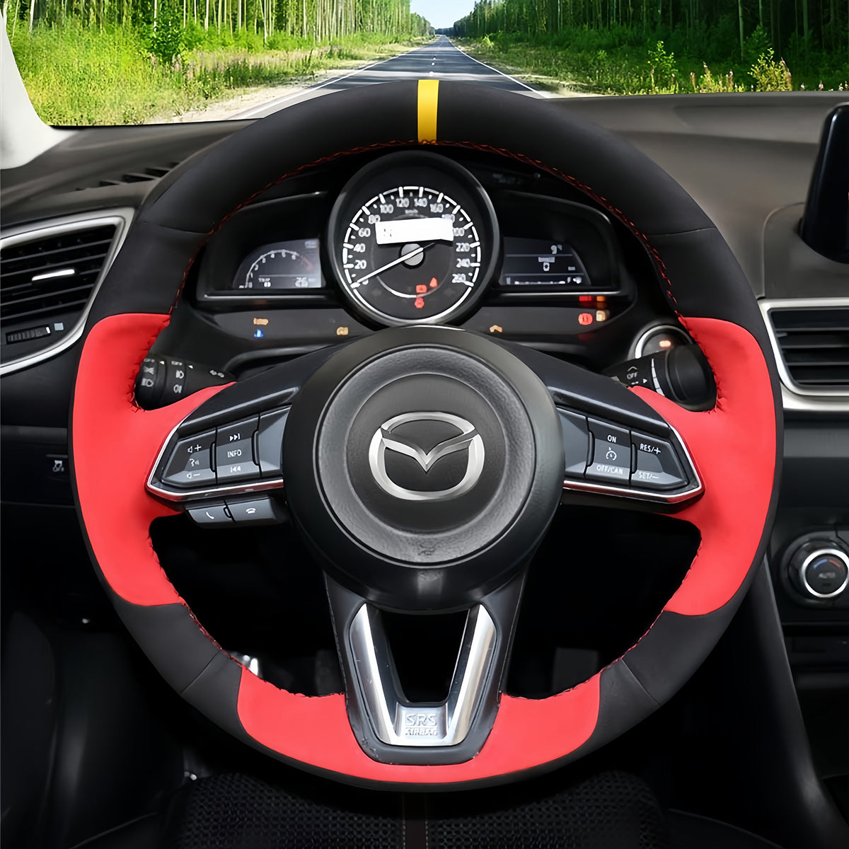 Steering Wheel Cover for Mazda 3 Axela Mazda 6 Atenza CX-3 CX-5 CX-9 2016-2019 Toyota Yaris 2019