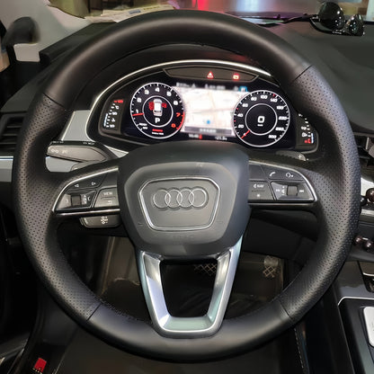 Steering Wheel Cover for Audi A3 A4 A5 Q3 Q5 Q7 Q8 RS S3 S4 S5 SQ5 SQ7 SQ8