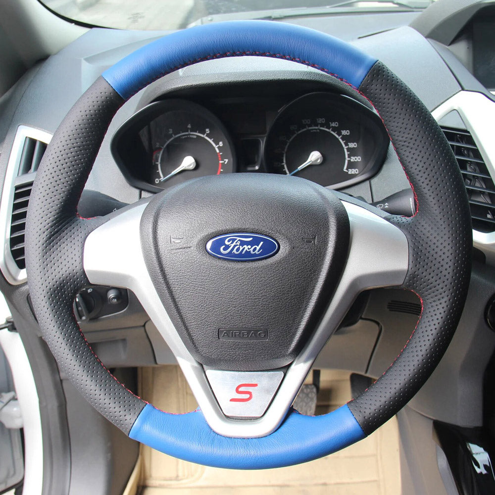 Steering Wheel Cover for Ford MK7 Fiesta VI VII Ecosport B-MAX Ka Tourneo Transit Courier 2008-2024