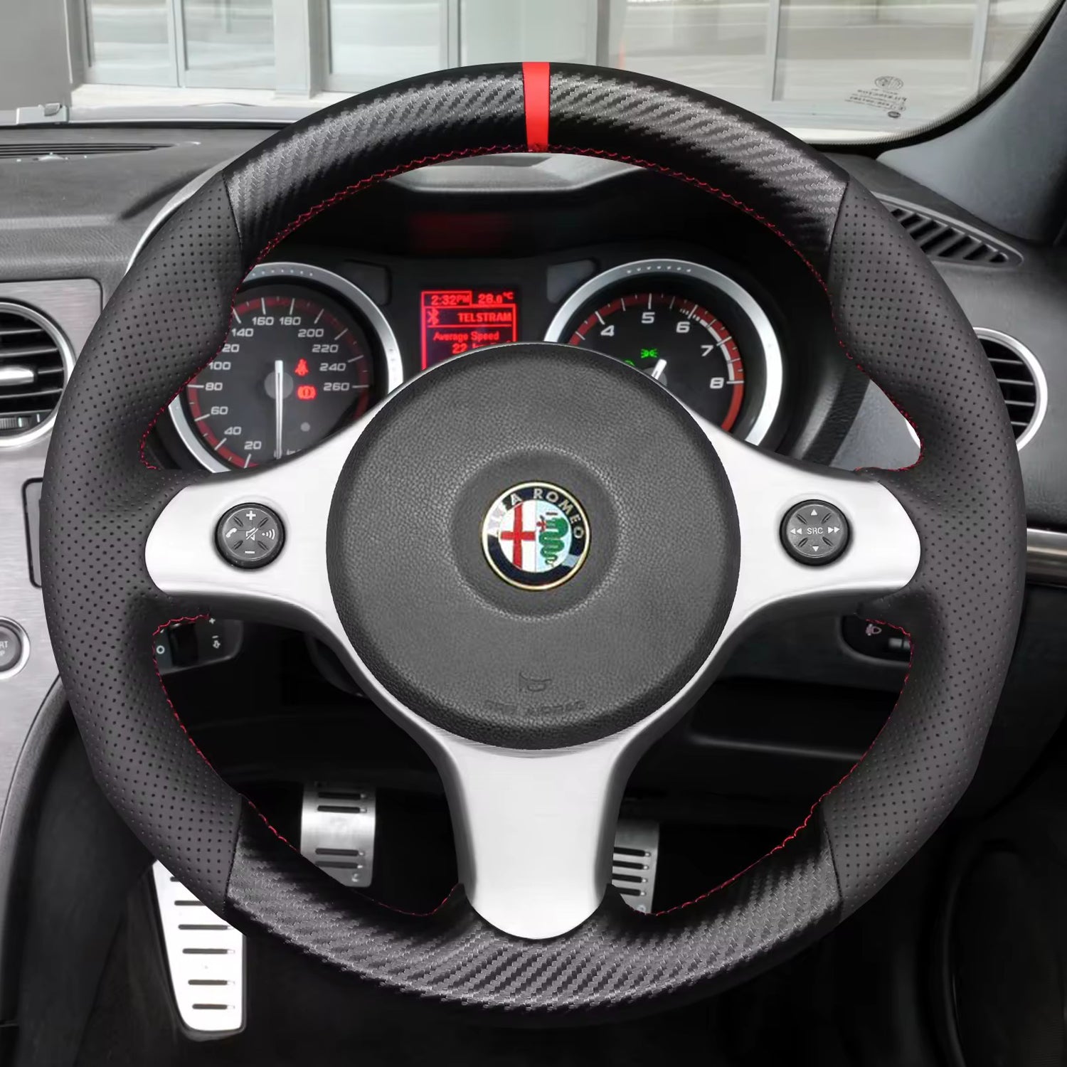 Steering Wheel Cover for Alfa Romeo 159 TI JTDM Brera Spider Sportwagon 2005-2011