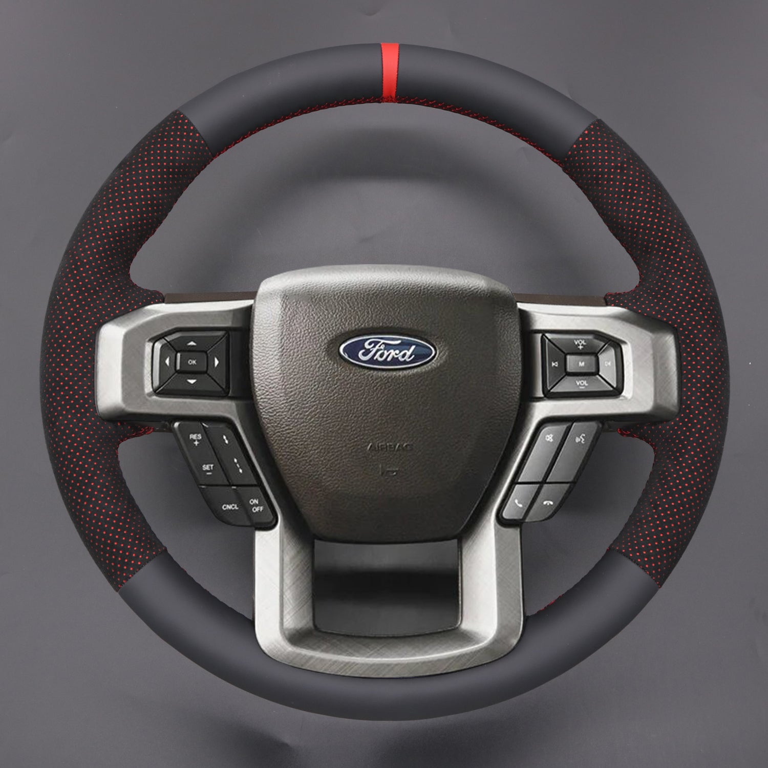 Steering Wheel Cover for Ford F-150 F150 F-250 F250 F-350 F350 F-450 F450 Expedition 2015-2023