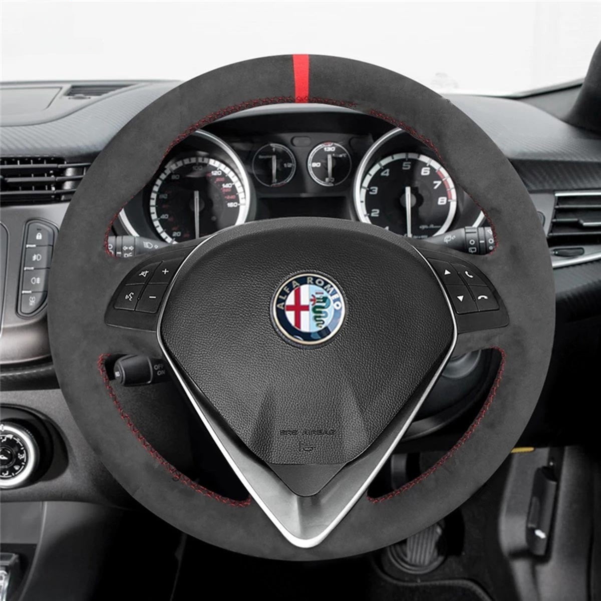 Steering Wheel Cover for Alfa Romeo Giulietta 2014-2021 (O Shape)