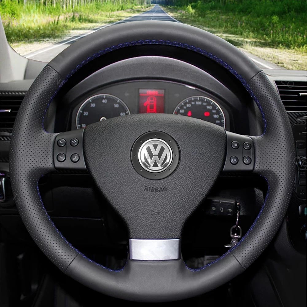 Steering Wheel Cover for Volkswagen VW Golf 5 Polo Jetta Passat Touran Caddy EOS 2003-2010