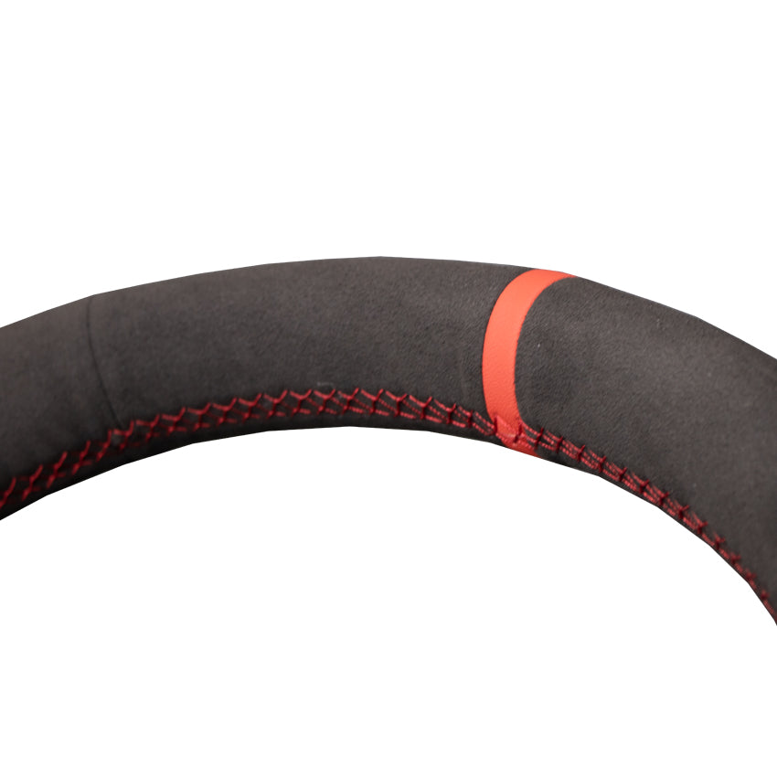 LQTENLEO Black Leather Suede Hand-stitched Car Steering Wheel Cover for Dodge Challenger (SRT) Charger (SRT) / for Jeep Grand Cherokee (SRT) - LQTENLEO Official Store