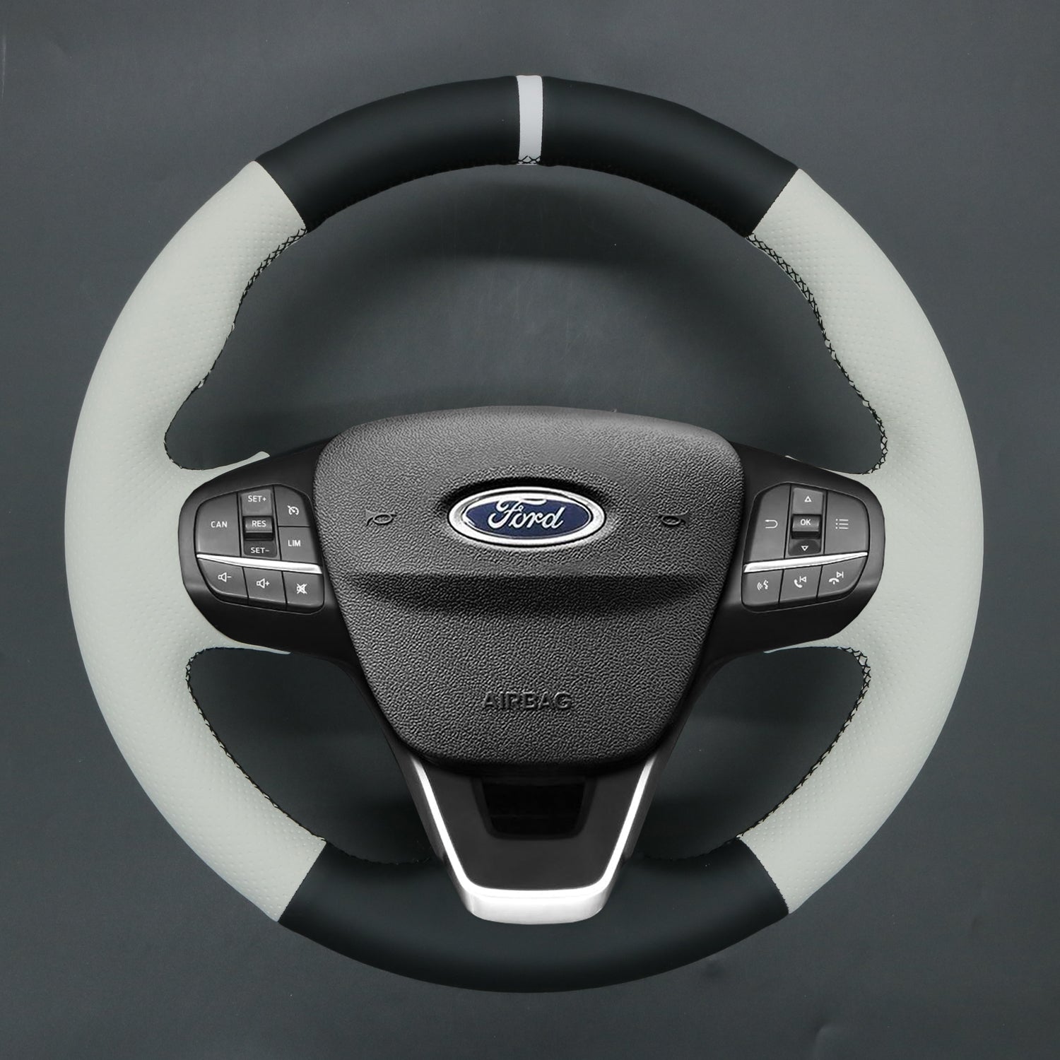Lenkradbezug für Ford Focus Bronco Sport Escape E-Transit Fiesta Maverick Kuga Puma Tourneo Custom Transit Custom 2017-2024