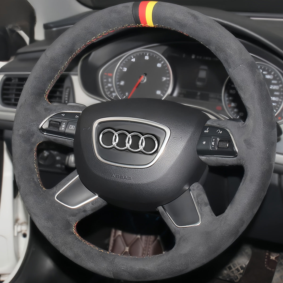 Steering Wheel Cover for Audi A3 A4 A6 A8 Q3 Q5 Q7 Allroad 2010-2019