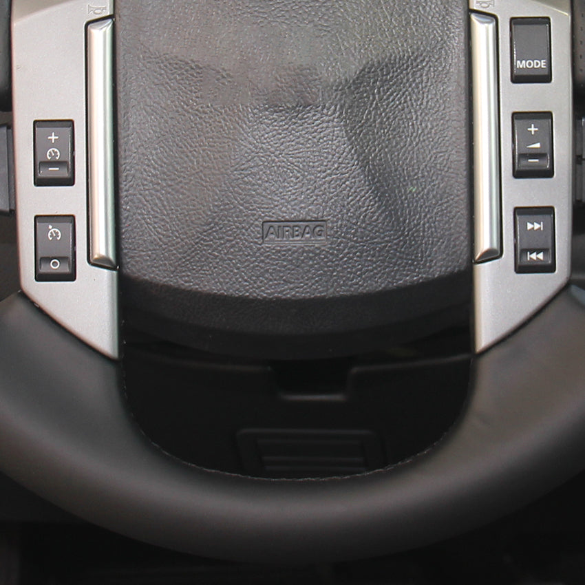 LQTENLEO Black Leather Suede Car Steering Wheel Cover for Land Rover Range Rover Sport I(L320)/ LR3 (L319)/ LR2 (L359)/ Freelander 2 II(L359)/ Discovery (Discovery 3) II(L319)
