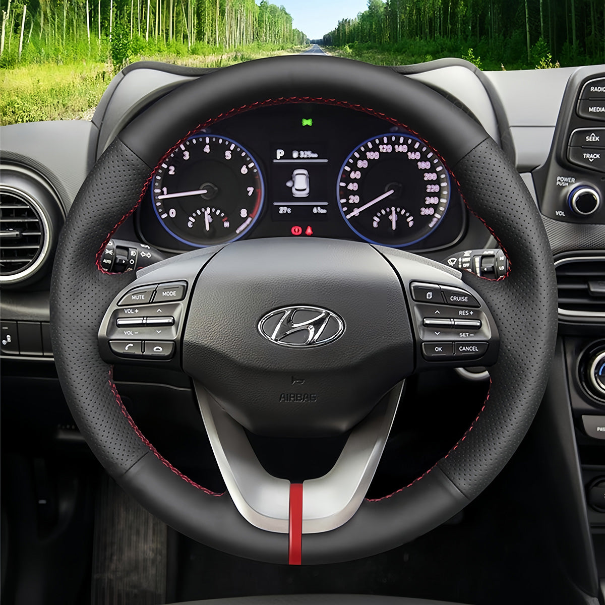 Steering Wheel Cover for Hyundai Veloster i30 Elantra 2017-2023